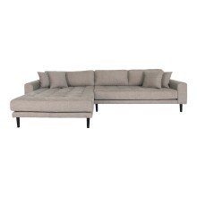 Wohnlandschaft >Lido< in Grau, Stoff - 290x76x92cm...