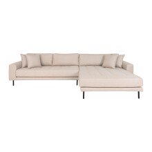 Wohnlandschaft >Lido< in Beige, Stoff - 290x76x92cm...