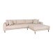 Wohnlandschaft >Lido< in Beige, Stoff - 290x76x92cm (BxHxT)