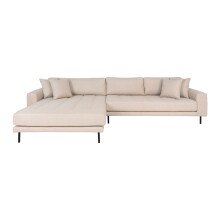 Wohnlandschaft >Lido< in Beige, Stoff - 290x76x92cm...