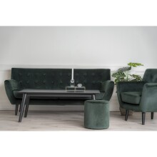 3-Sitzer >Monte< in Grün, velour - 180x85x78cm...