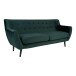 3-Sitzer >Monte< in Grün, velour - 180x85x78cm (BxHxT)