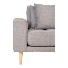 Ecksofa >Lido< in Hellgrau, Stoff - 290x76x92cm (BxHxT)