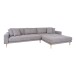 Ecksofa >Lido< in Hellgrau, Stoff - 290x76x92cm (BxHxT)