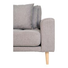 Ecksofa >Lido< in Hellgrau, Stoff - 290x76x92cm (BxHxT)