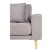 Ecksofa >Lido< in Hellgrau, Stoff - 290x76x92cm (BxHxT)