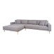 Ecksofa >Lido< in Hellgrau, Stoff - 290x76x92cm (BxHxT)