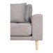 Ecksofa >Lido< in Hellgrau, Stoff - 290x76x92cm (BxHxT)