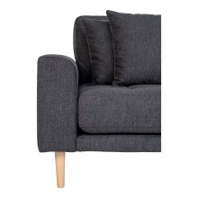 Ecksofa >Lido< in Dunkelgrau, Stoff - 290x76x92cm (BxHxT)