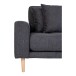 Ecksofa >Lido< in Dunkelgrau, Stoff - 290x76x92cm (BxHxT)