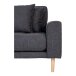 Ecksofa >Lido< in Dunkelgrau, Stoff - 290x76x92cm (BxHxT)