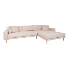 Ecksofa >Lido< in Beige, Stoff - 290x76x92cm (BxHxT)