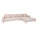 Ecksofa >Lido< in Beige, Stoff - 290x76x92cm (BxHxT)