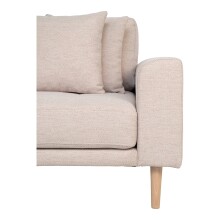 Ecksofa >Lido< in Beige, Stoff - 290x76x92cm (BxHxT)