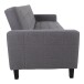 Schlafsofa >Milton< in Dunkelgrau, Stoff - 109x81x204cm (BxHxT)