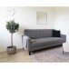 Schlafsofa >Milton< in Dunkelgrau, Stoff - 109x81x204cm (BxHxT)