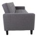 Schlafsofa >Milton< in Dunkelgrau, Stoff - 109x81x204cm (BxHxT)
