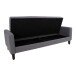 Schlafsofa >Milton< in Dunkelgrau, Stoff - 109x81x204cm (BxHxT)