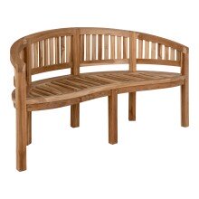 Sitzbank >Boca< in Natur, Teak - 150x85x60cm (BxHxT)