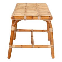 Sitzbank >Aveiro< in Braun, Rattan - 90x46x48cm (BxHxT)