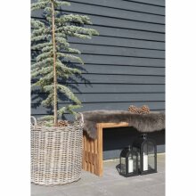 Sitzbank >Benidorm< in Braun, Teak - 140x48x35cm (BxHxT)