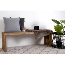 Sitzbank >Benidorm< in Braun, Teak - 140x48x35cm...