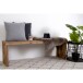 Sitzbank >Benidorm< in Braun, Teak - 140x48x35cm (BxHxT)