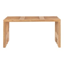 Sitzbank >Benidorm< in Braun, Teak - 90x49x30cm (BxHxT)
