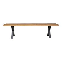 Sitzbank >Toulon< in Braun, Eiche-Massiv - 32x46x180cm (BxHxT)
