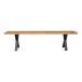 Sitzbank >Toulon< in Braun, Eiche-Massiv - 32x46x180cm (BxHxT)