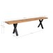 Sitzbank >Toulon< in Braun, Eiche-Massiv - 32x46x180cm (BxHxT)