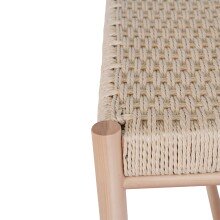Sitzbank >Abano< in Beige, Massivholz - 80x45x35cm (BxHxT)