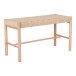 Sitzbank >Abano< in Beige, Massivholz - 80x45x35cm (BxHxT)