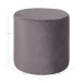 Pouf >Ejby< in Grau, Velour - 34x36x34cm (BxHxT)