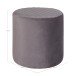 Pouf >Ejby< in Grau, Velour - 34x36x34cm (BxHxT)
