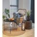 Pouf >Ejby< in Grau, Velour - 34x36x34cm (BxHxT)