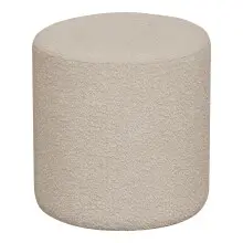 Pouf >Ejby< in Beige, Stoff - 34x36x34cm (BxHxT)
