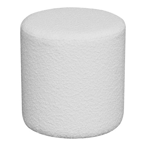Pouf >Ejby< in Weiss, Stoff - 34x36x34cm (BxHxT)