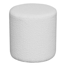 Pouf >Ejby< in Weiss, Stoff - 34x36x34cm (BxHxT)