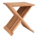 Hocker >Erto< in Braun, Teak - 40x45x35cm (BxHxT)