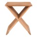 Hocker >Erto< in Braun, Teak - 40x45x35cm (BxHxT)