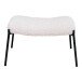 Fußhocker >Glasgow< in Weiss, Stoff - 61x36x41cm (BxHxT)