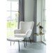 Fußhocker >Glasgow< in Weiss, Stoff - 61x36x41cm (BxHxT)