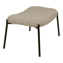 Fußhocker >Glasgow< in Grau braun, Stoff - 61x37x41cm (BxHxT)