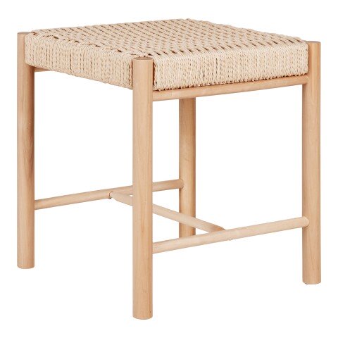 Hocker >Abano< in Natur, Massivholz - 42x46,5x42cm (BxHxT)