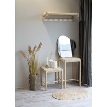 Hocker >Abano< in Natur, Massivholz - 42x46,5x42cm (BxHxT)