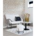 Pouf >Alford< in Weiss, Stoff - 35,5x37x35,5cm (BxHxT)