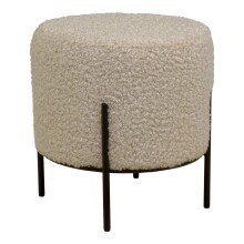 Pouf >Alford< in Grau braun, Stoff - 35,5x37x35,5cm...