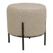 Pouf >Alford< in Grau braun, Stoff - 35,5x37x35,5cm (BxHxT)
