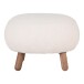 Fußhocker >Savona< in Weiss, Stoff - 60x37x50cm (BxHxT)